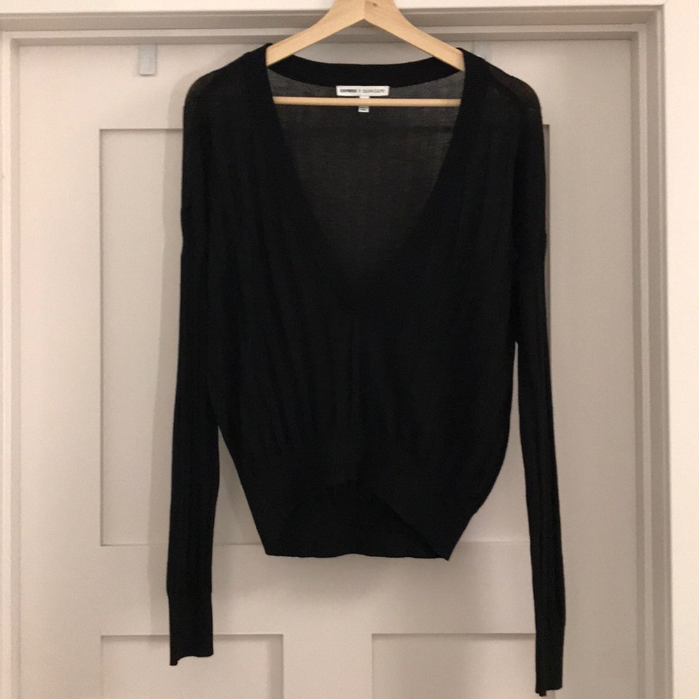 V Neck Crop Sweater